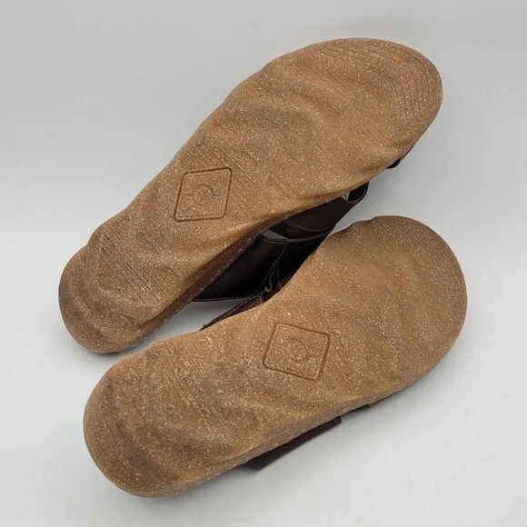 Born Sorja Sport Leather Thong Sandals Women's 9 EU 39-40 Brown - Picture 8 of 14